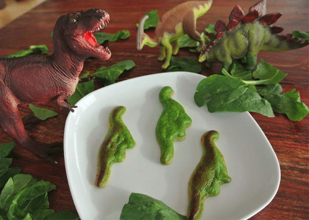 dinosaures assiette salade gastronome professionnels